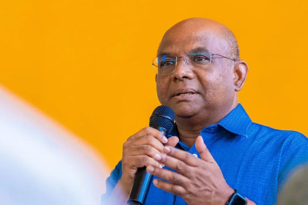 އެމްޑީޕީގެ ރައީސް ޝާހިދު...ފޮޓޯ: އަދަދު ނޫސް